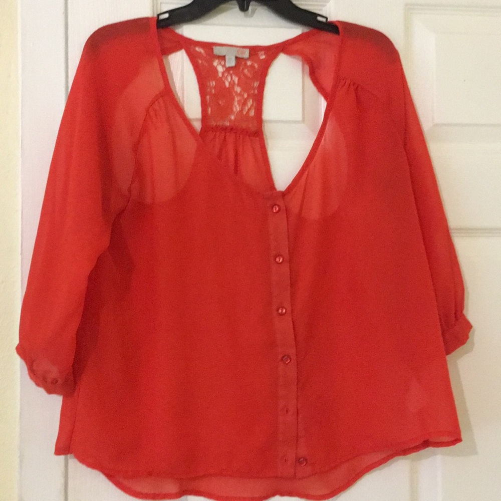 Red/orange top